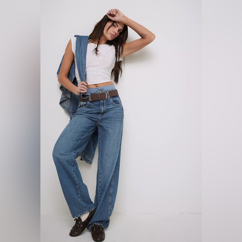 Free People x we the free aster hi rise straight jeans size 39 NEW nwt